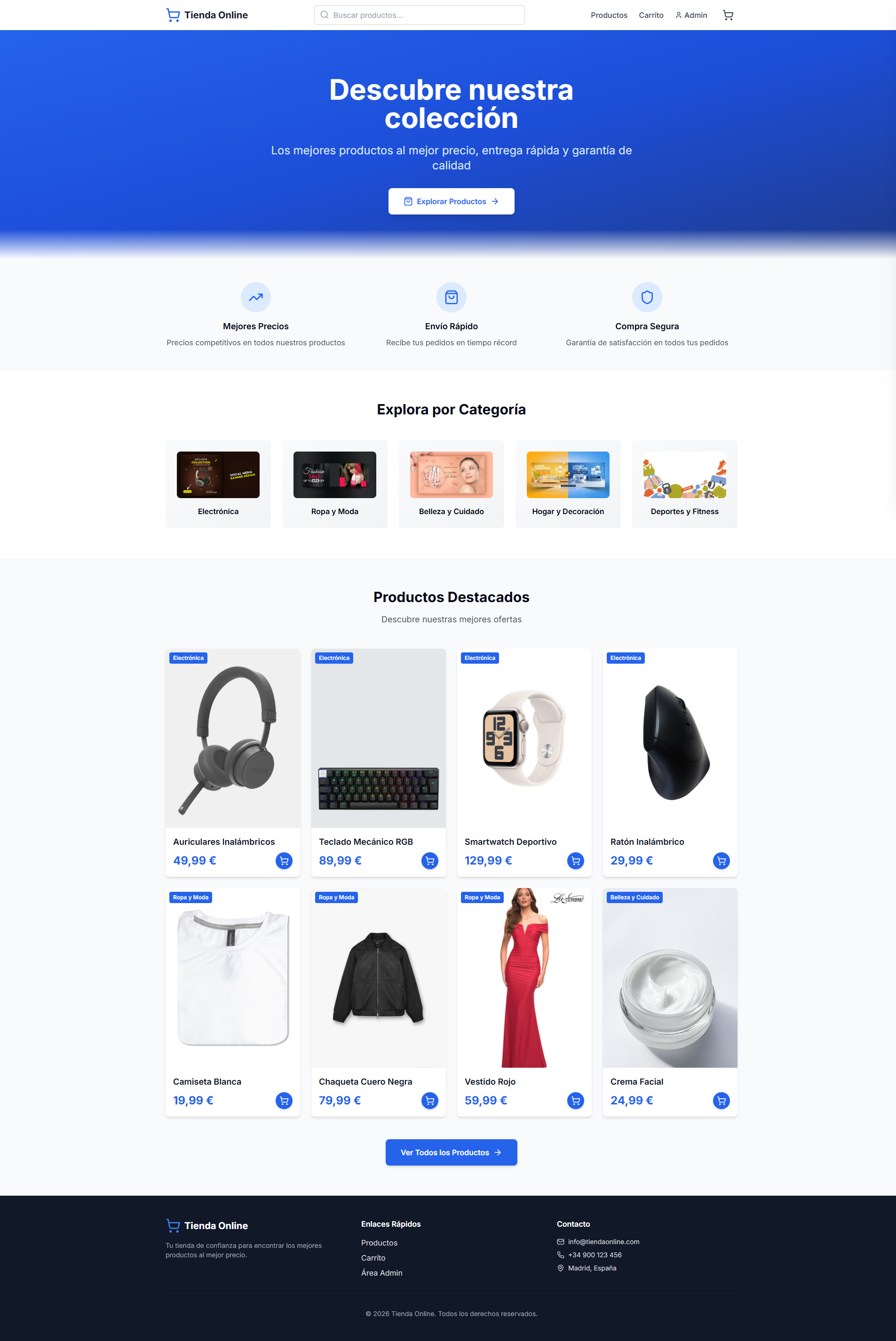 Preview de E-Commerce Starter